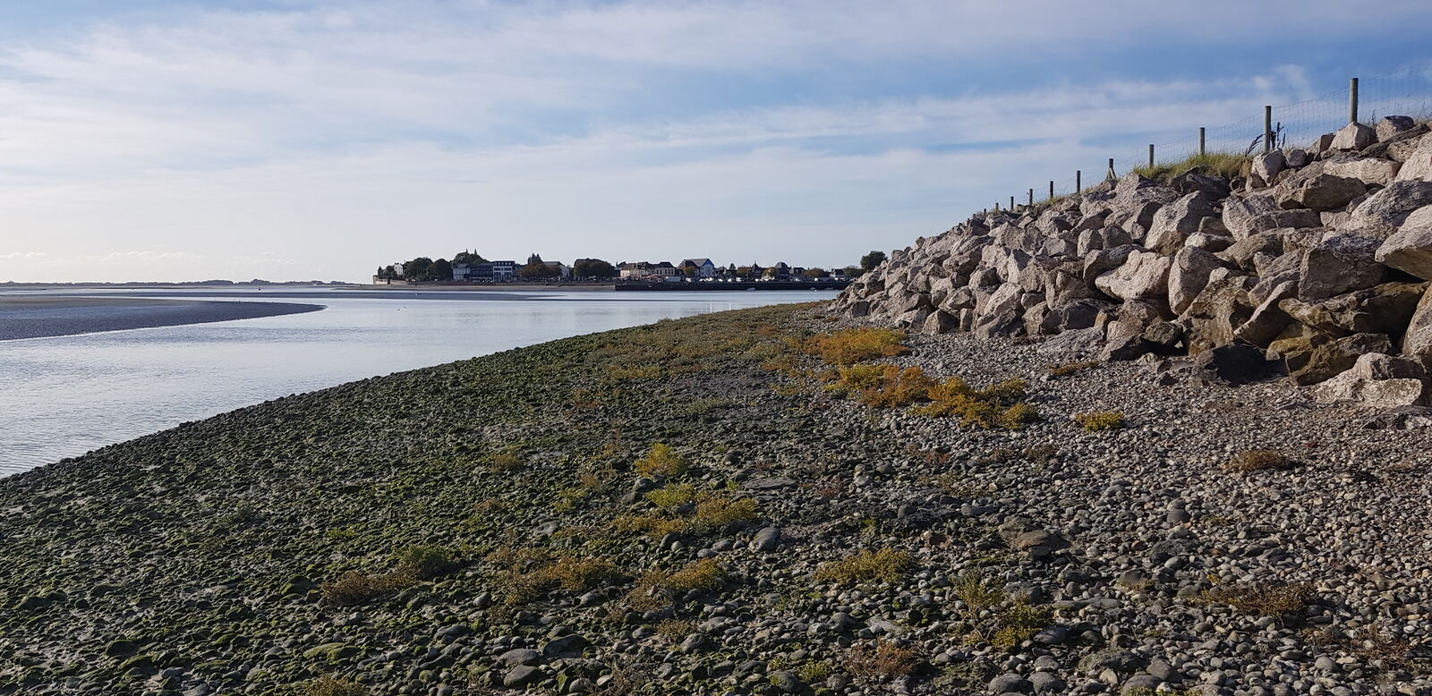 La baie à marée basse