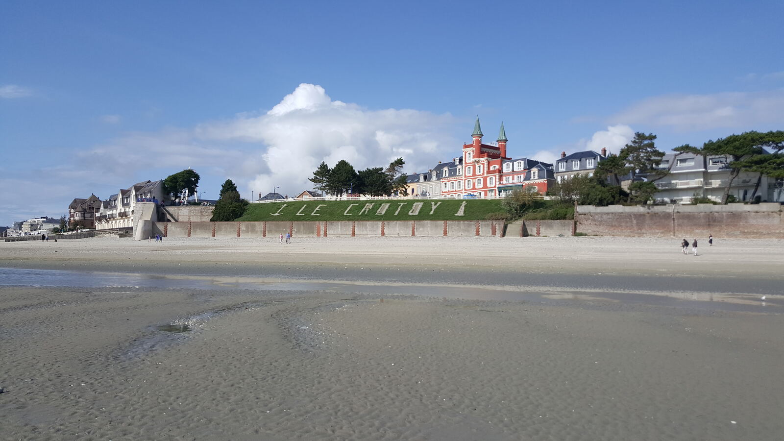 La plage du Crotoy et ses villas